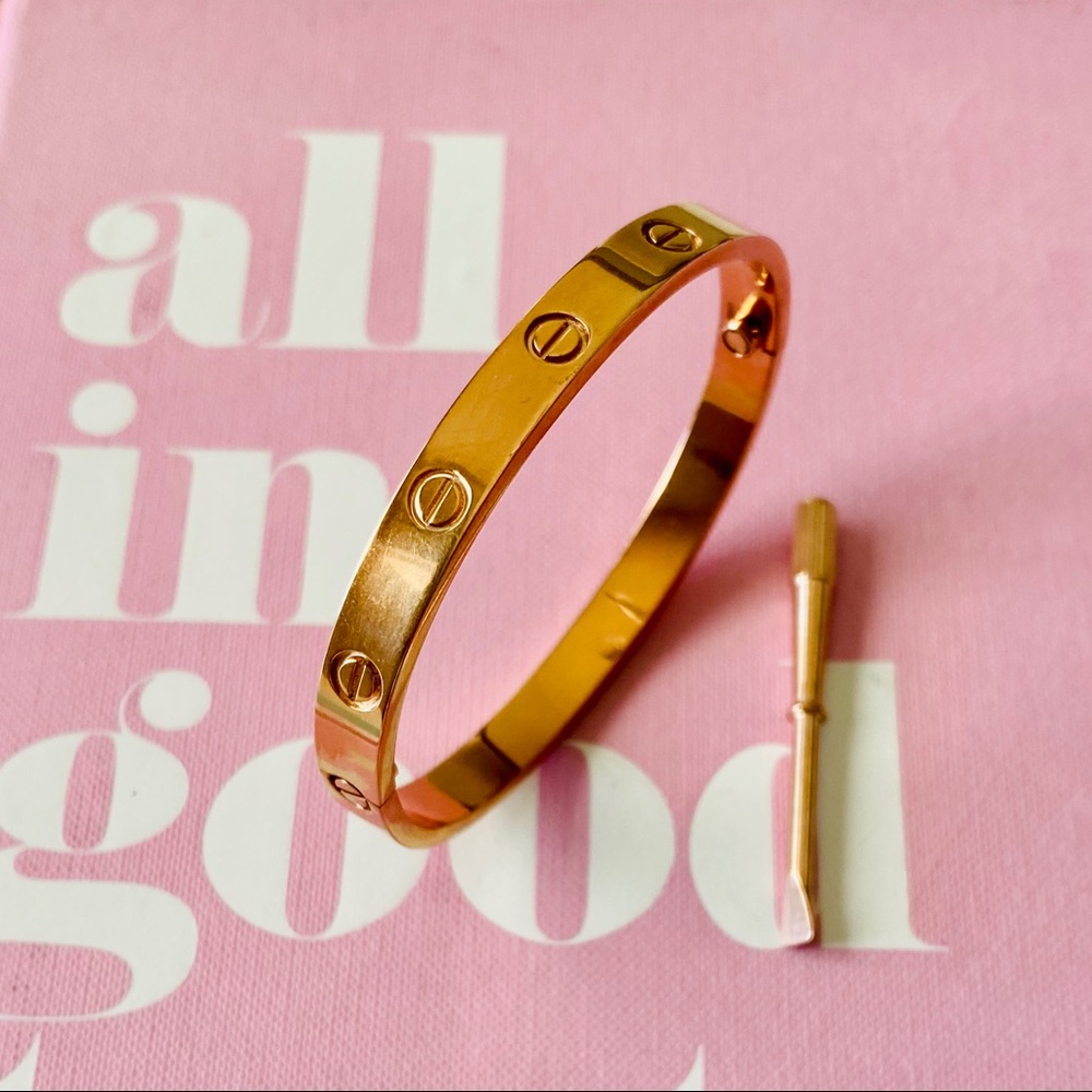 Rose Gold 18K Bracelet Bangle with Screwdriver